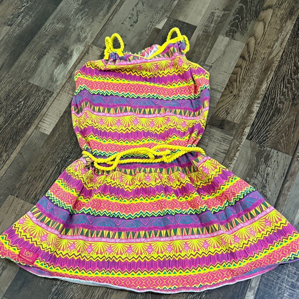 American Girl Neon Tribal Summer Dress‎ - Yellow, Pink, Purple